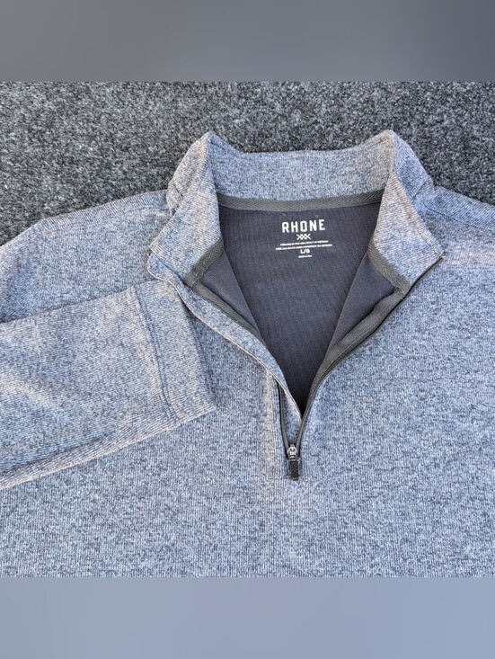 RHONE Other - Rhone Sweater Mens Large Gray Commuter Quarter Zip Fleece Mock Casual Preppy